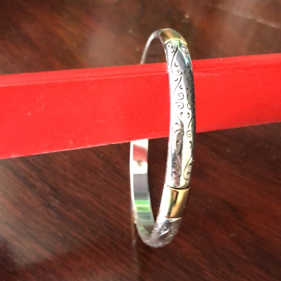 Brighton Venezia Two Tone Silver & Gold-Plated Bangle - Picture 5 of 16